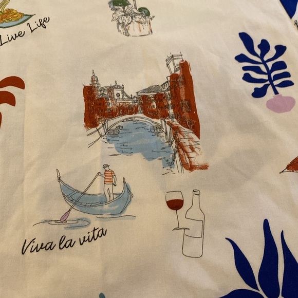 Kenneth Cole Shirt Mens White Button S/S Italy Viva La Vita Live Life LARGE 2024 - Picture 5 of 9